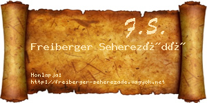 Freiberger Seherezádé névjegykártya